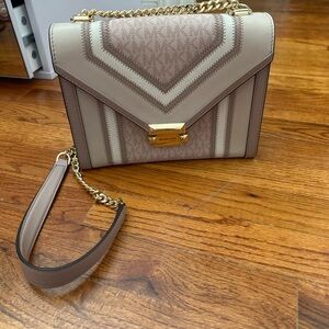 Michael Kors Envelope Crossbody Bag | Blush Taupe | Worn Once)